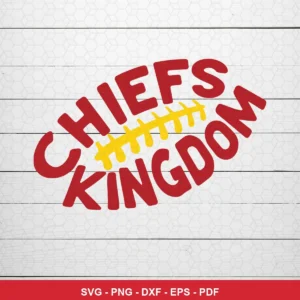 minimalist text-based with subtle sports theme Chiefs SVG expressing team pride for Cricut and Silhouette
