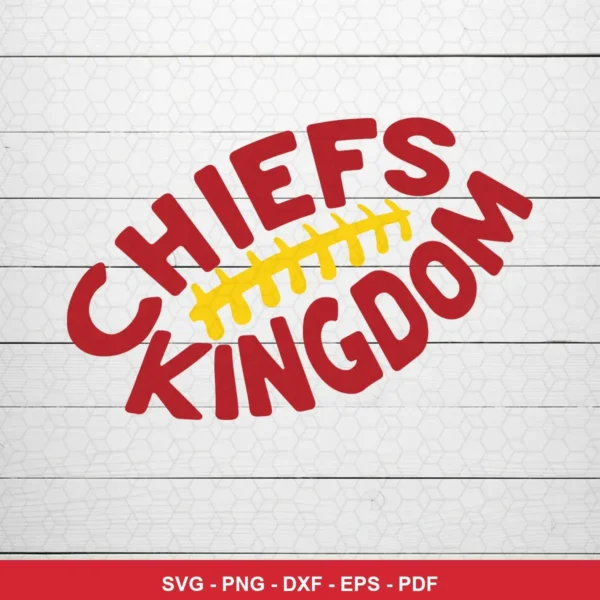 minimalist text-based with subtle sports theme Chiefs SVG expressing team pride for Cricut and Silhouette