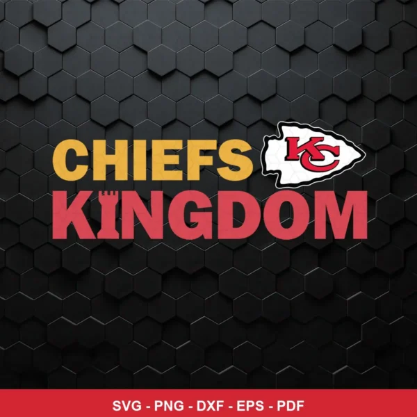 modern, minimalistic with bold typography and team logo Chiefs SVG for Cricut and Silhouette