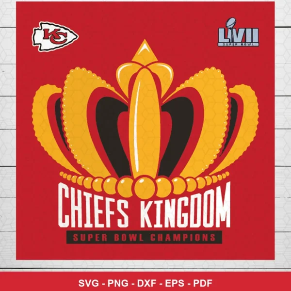 modern, clean, and emblematic with a focus on team pride Chiefs SVG expressing pride and celebration for cutting machines