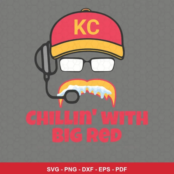 cartoon, minimalist, modern Chiefs SVG expressing friendly, relaxed, supportive for Cricut and Silhouette