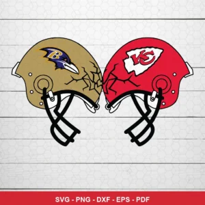 modern cartoon style with clean lines and bold colors Chiefs helmet SVG for Cricut and Silhouette