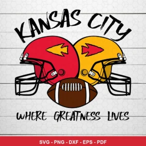 modern minimalist with clean lines and bold colors Chiefs helmet SVG for Cricut and Silhouette