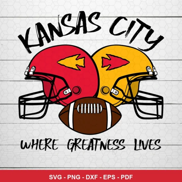 modern minimalist with clean lines and bold colors Chiefs helmet SVG for Cricut and Silhouette