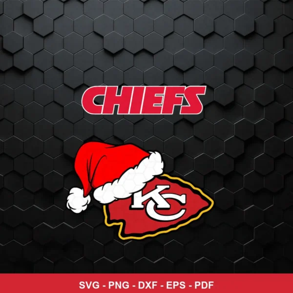 modern minimalist with festive cartoon elements Chiefs logo SVG expressing festive pride for Cricut and Silhouette