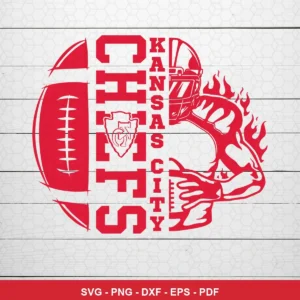 modern, bold graphic with a silhouette style and strong lines Chiefs SVG for Cricut and Silhouette