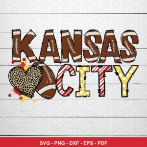 modern cartoon with playful and textured elements Chiefs SVG expressing team pride and affection for Cricut and Silhouette