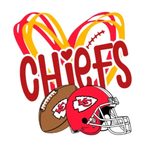 bold and modern with a playful touch Chiefs helmet SVG design showing excitement and pride for Cricut and Silhouette cutting machines
