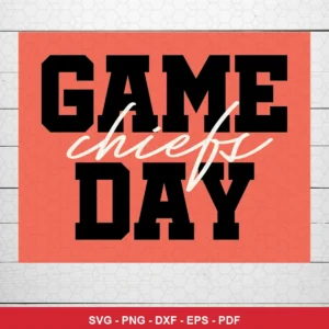 minimalist typography with bold block letters and script overlay Chiefs SVG for Cricut and Silhouette