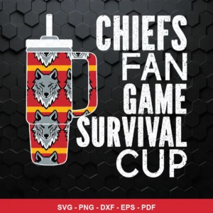 modern cartoon style with bold typography Chiefs SVG expressing team pride and fan spirit for Cricut and Silhouette