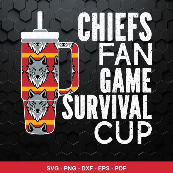 modern cartoon style with bold typography Chiefs SVG expressing team pride and fan spirit for Cricut and Silhouette