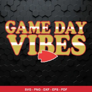 modern, bold typography with team color fill and logo integration Chiefs logo SVG for Cricut and Silhouette
