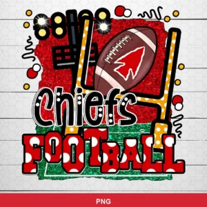 modern cartoon with glitter and bold graphic elements Chiefs logo SVG for Cricut and Silhouette