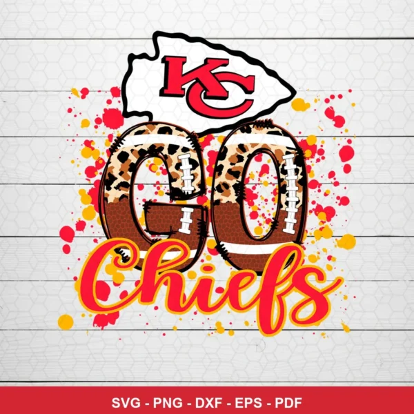modern cartoon style with sports and graffiti elements Chiefs SVG for Cricut and Silhouette