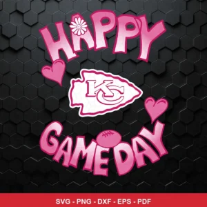 modern cartoon style with playful and vibrant elements Chiefs logo SVG for Cricut and Silhouette