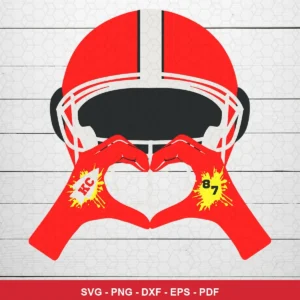 modern minimalist with sports iconography Chiefs player SVG expressing affection/pride for Cricut and Silhouette