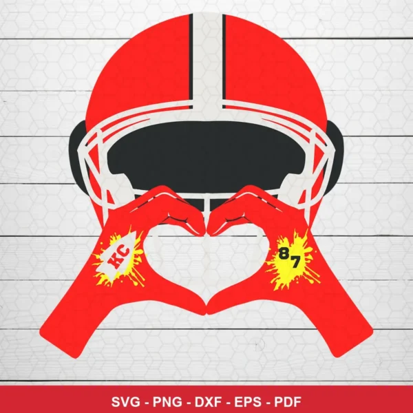 modern minimalist with sports iconography Chiefs player SVG expressing affection/pride for Cricut and Silhouette