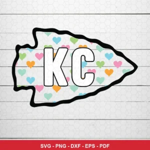 modern, minimalist, and cute pattern design Chiefs SVG expressing affection, team pride for Cricut and Silhouette