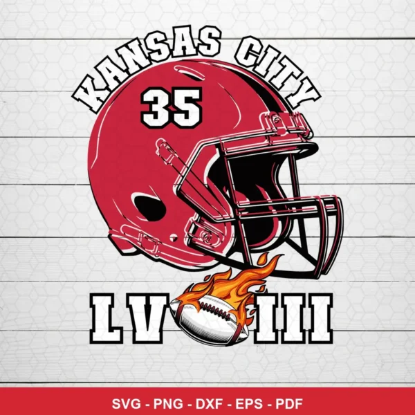 modern cartoon style with bold outlines and vibrant colors Chiefs helmet SVG for Cricut and Silhouette