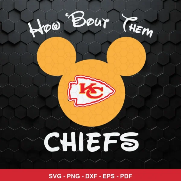 modern minimalist with cartoon elements Chiefs SVG expressing team pride for Cricut and Silhouette