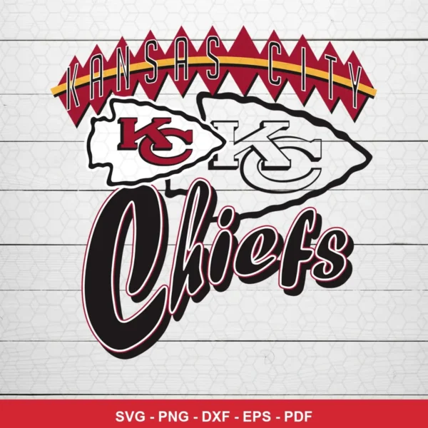modern, clean, and bold with a slight vintage script for 'Chiefs' Chiefs logo SVG for Cricut and Silhouette