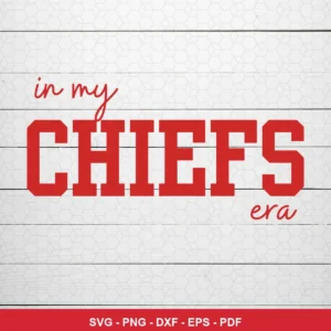 minimalist text-based with subtle texture background Chiefs SVG expressing team pride for Cricut and Silhouette