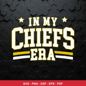 modern, bold typography with a clean, minimalistic background Chiefs SVG featuring bold text for Cricut and Silhouette