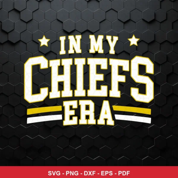 modern, bold typography with a clean, minimalistic background Chiefs SVG featuring bold text for Cricut and Silhouette