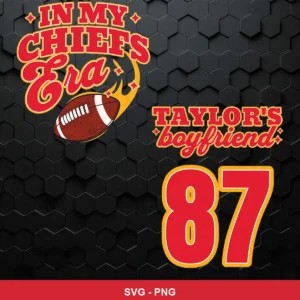 modern sports graphic with bold typography and team branding elements Chiefs player SVG for Cricut and Silhouette