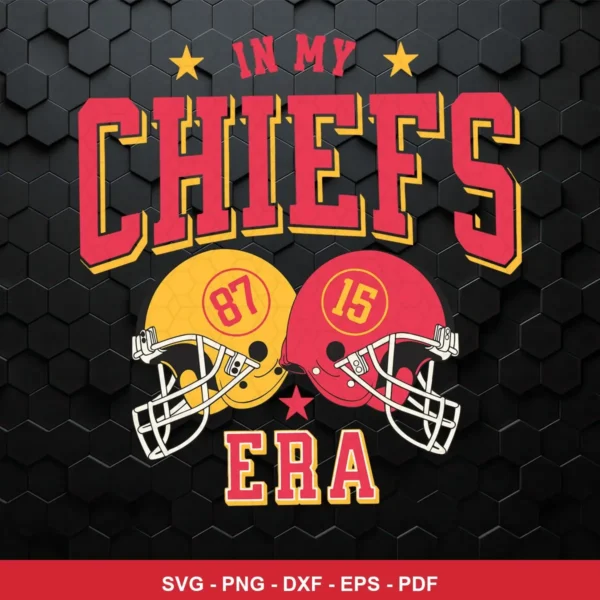 modern, clean, sports-themed typography with simple helmet illustrations Chiefs helmet SVG for Cricut and Silhouette