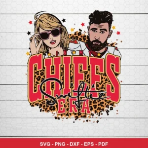 modern cartoon with pop art influences Chiefs SVG expressing pride and fandom for Cricut and Silhouette