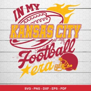 modern vintage sports typography with football-themed graphic elements Chiefs SVG for Cricut and Silhouette