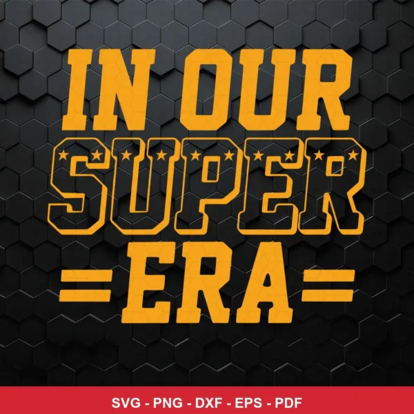 modern, bold typography with a textured hexagonal background Chiefs SVG expressing pride/celebration for cutting machines