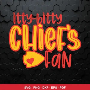 modern, playful, and cartoonish typography-based design Chiefs SVG featuring text for Cricut and Silhouette
