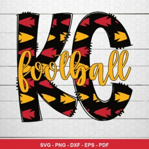 modern cartoon typography with team-themed pattern Chiefs SVG expressing team pride for Cricut and Silhouette