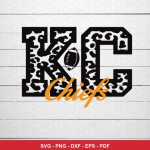modern, minimalistic typography with a subtle pattern Chiefs SVG expressing team pride for Cricut and Silhouette