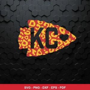 modern minimalistic with a pattern overlay Chiefs SVG expressing team pride and style for Cricut and Silhouette