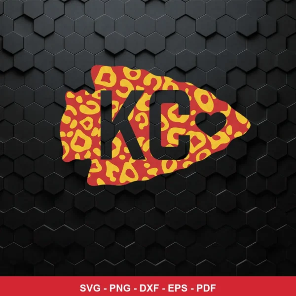 modern minimalistic with a pattern overlay Chiefs SVG expressing team pride and style for Cricut and Silhouette