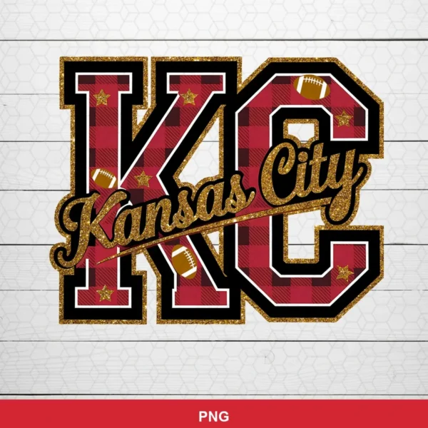modern with a vintage plaid pattern and glitter effect Chiefs SVG expressing team pride for Cricut and Silhouette