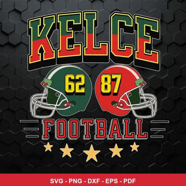 modern sports graphic with bold typography and helmet illustrations Chiefs player SVG for Cricut and Silhouette