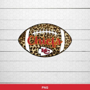 modern, simple graphic with a leopard print pattern Chiefs SVG expressing team pride for Cricut and Silhouette