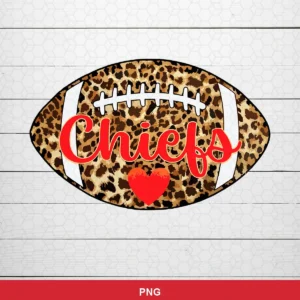 modern cartoon with a trendy leopard print pattern Chiefs SVG expressing team pride and affection for Cricut and Silhouette
