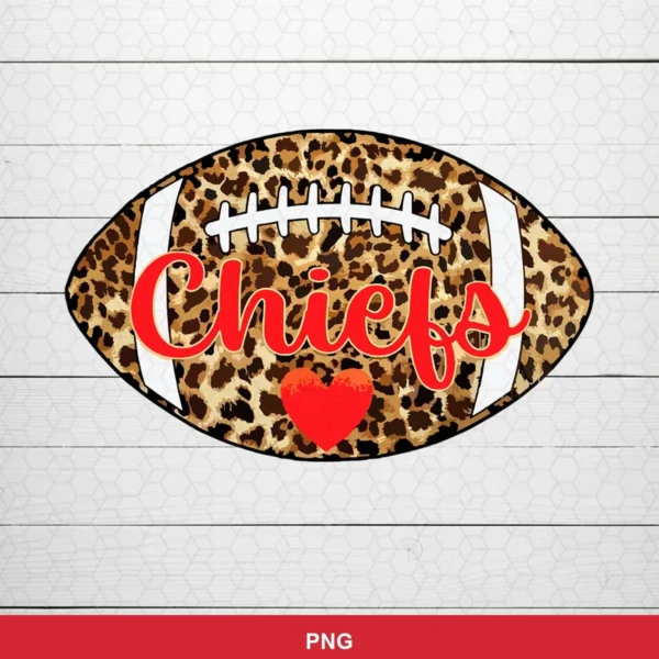modern cartoon with a trendy leopard print pattern Chiefs SVG expressing team pride and affection for Cricut and Silhouette