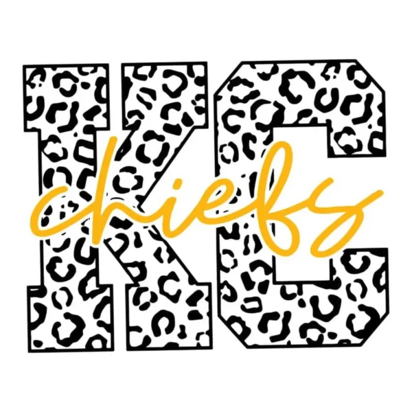 modern with a playful twist, featuring bold animal print elements Chiefs classic SVG design showing excitement and pride for Cricut and Silhouette cutting machines