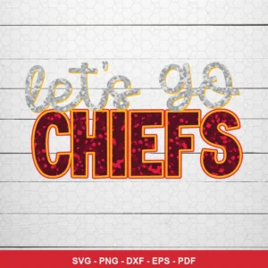 modern, bold typography with a subtle textured pattern Chiefs SVG for Cricut and Silhouette