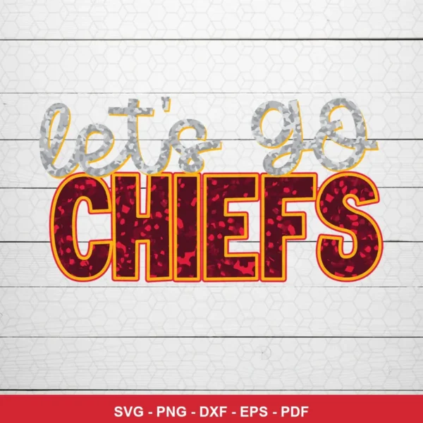 modern, bold typography with a subtle textured pattern Chiefs SVG for Cricut and Silhouette