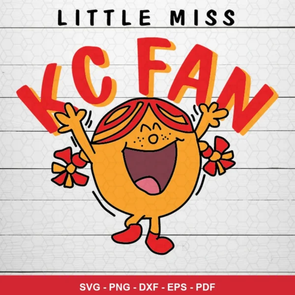 cartoon, playful, modern with bold colors and simple lines Chiefs SVG for Cricut and Silhouette