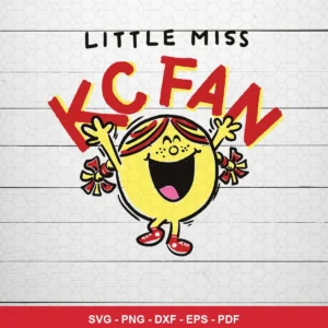 cartoon, playful, vintage-inspired Chiefs SVG expressing cheerfulness and team pride for Cricut and Silhouette