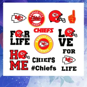 bold and modern with a hint of vintage elements Chiefs logo SVG design showing excitement and pride for Cricut and Silhouette cutting machines