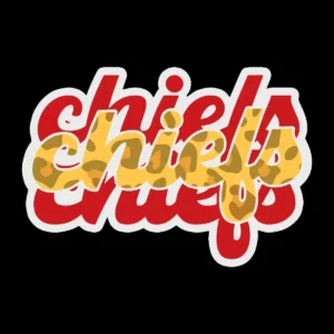 bold and modern with a playful twist Chiefs logo SVG design showing excitement and pride for Cricut and Silhouette cutting machines